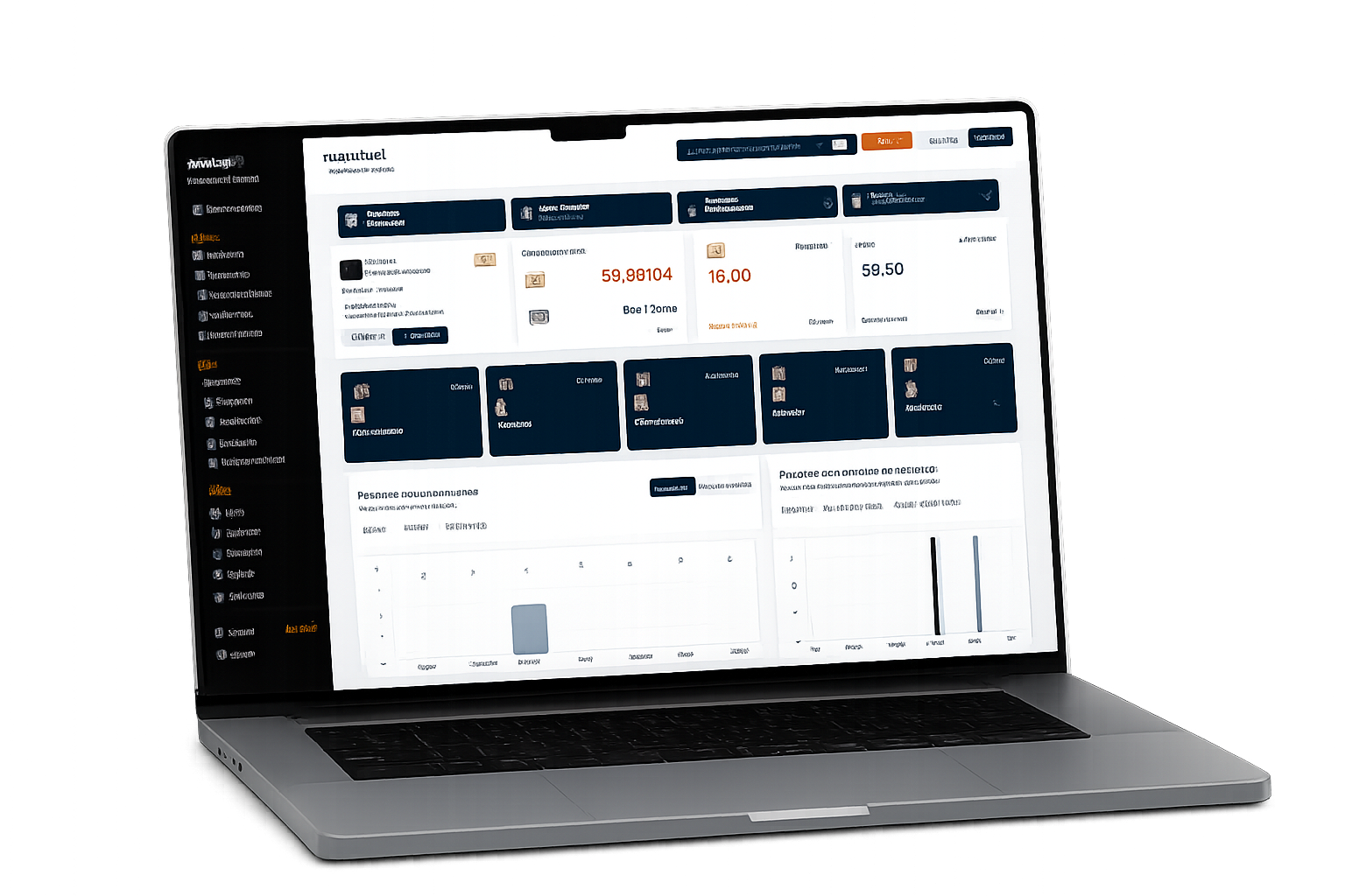 JewelFlows desktop dashboard view